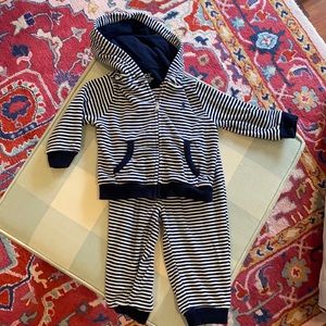 Ralph Lauren Navy/White Velour Outfit